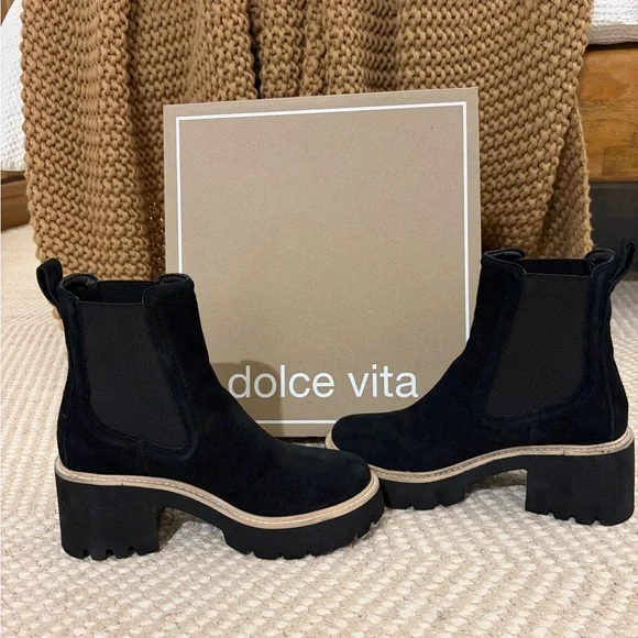 Dolce Vita Black Suede Hawk Bootie - Picture 4 of 5